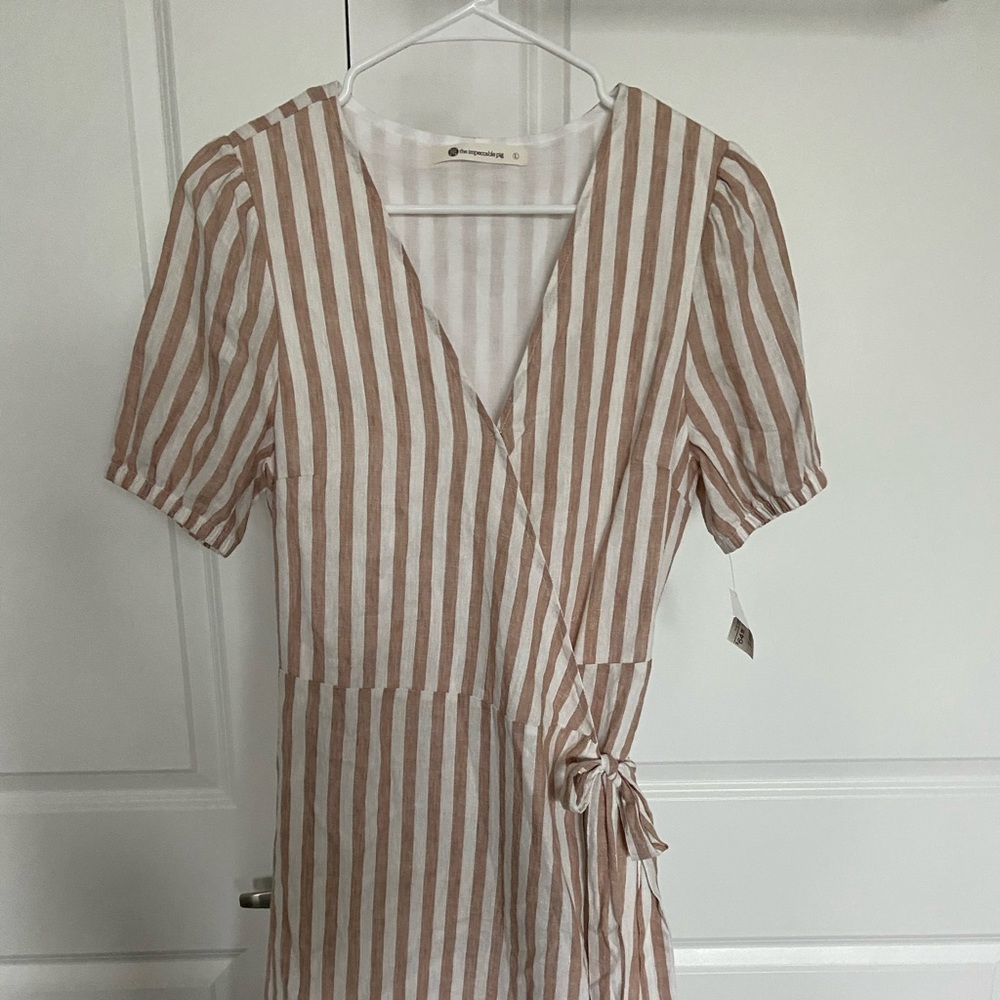 Linen Blend Wrap dress